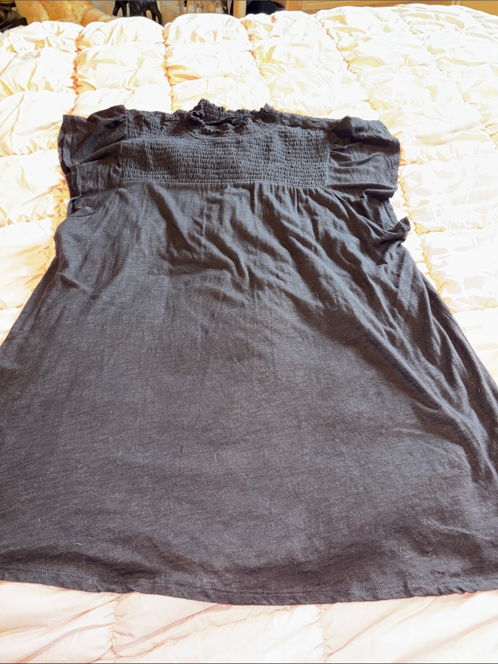 Torrid Black Smocked Top 2X TShirt Blouse Top Plus Size Shirt Women’s